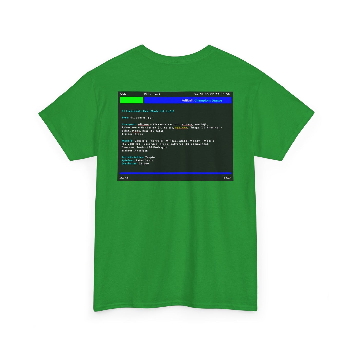 Champions League Finale 2022 Videotext Shirt -  FC Liverpool vs Real Madrid