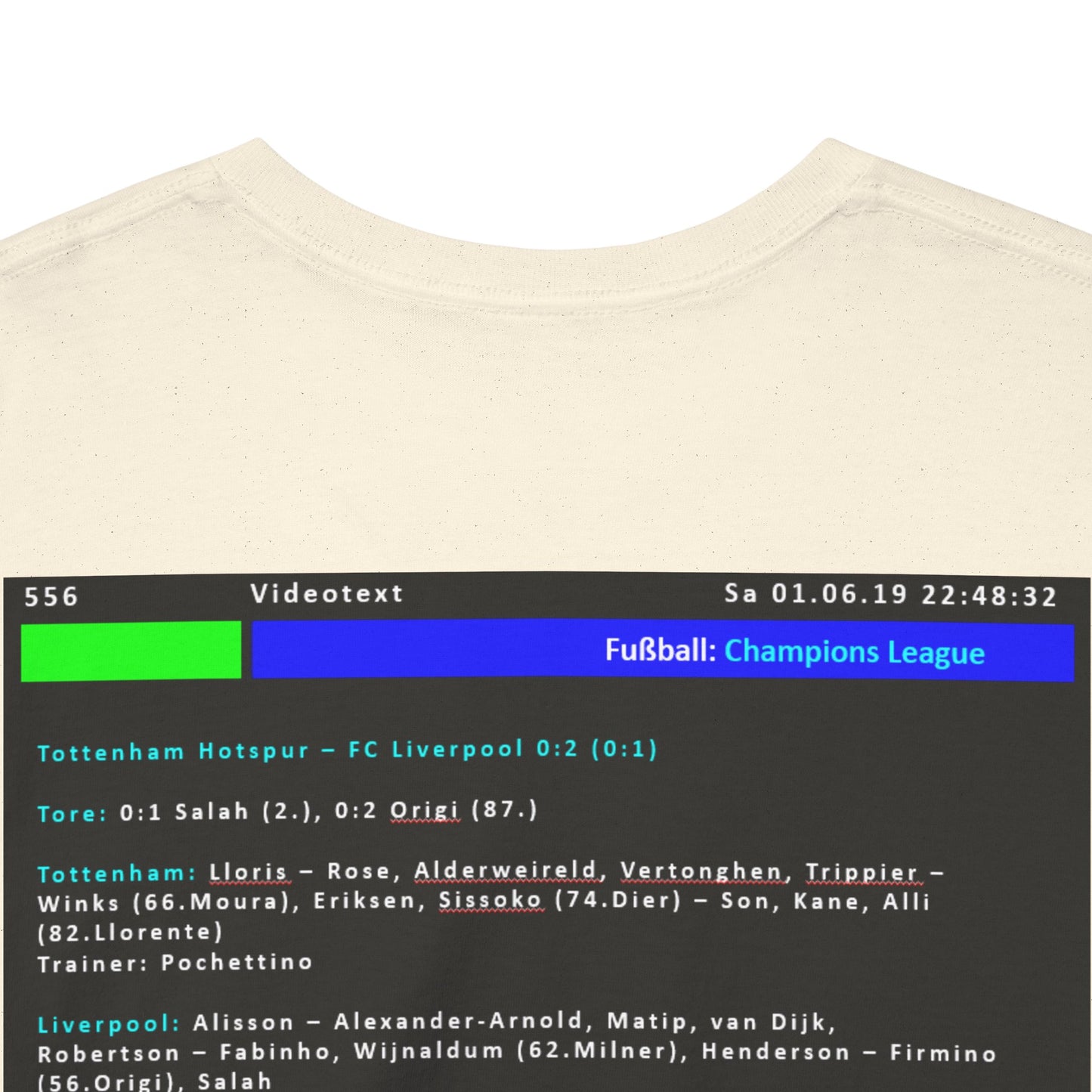 Champions League Finale 2019 Videotext Shirt -  Tottenham Hotspur vs FC Liverpool