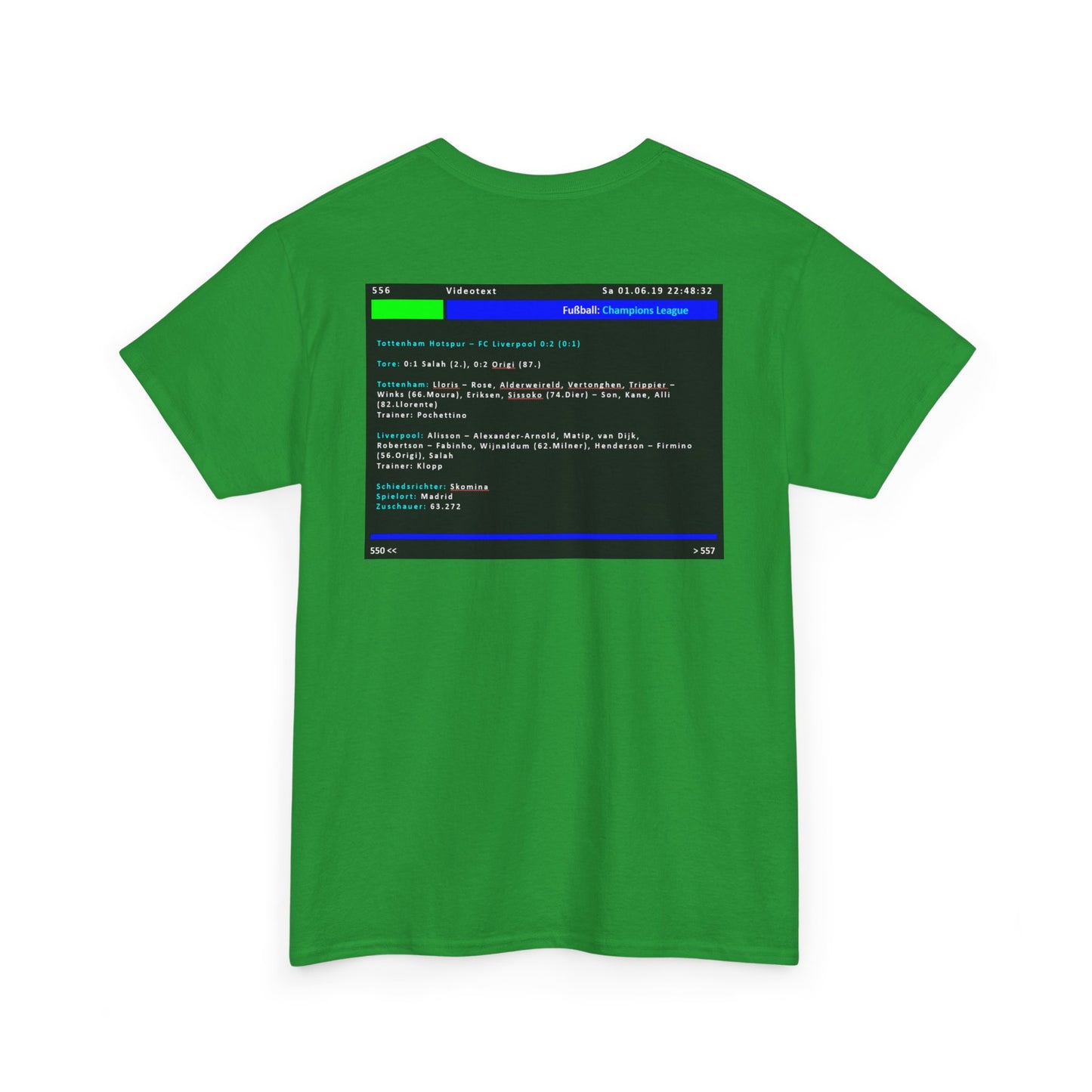 Champions League Finale 2019 Videotext Shirt -  Tottenham Hotspur vs FC Liverpool