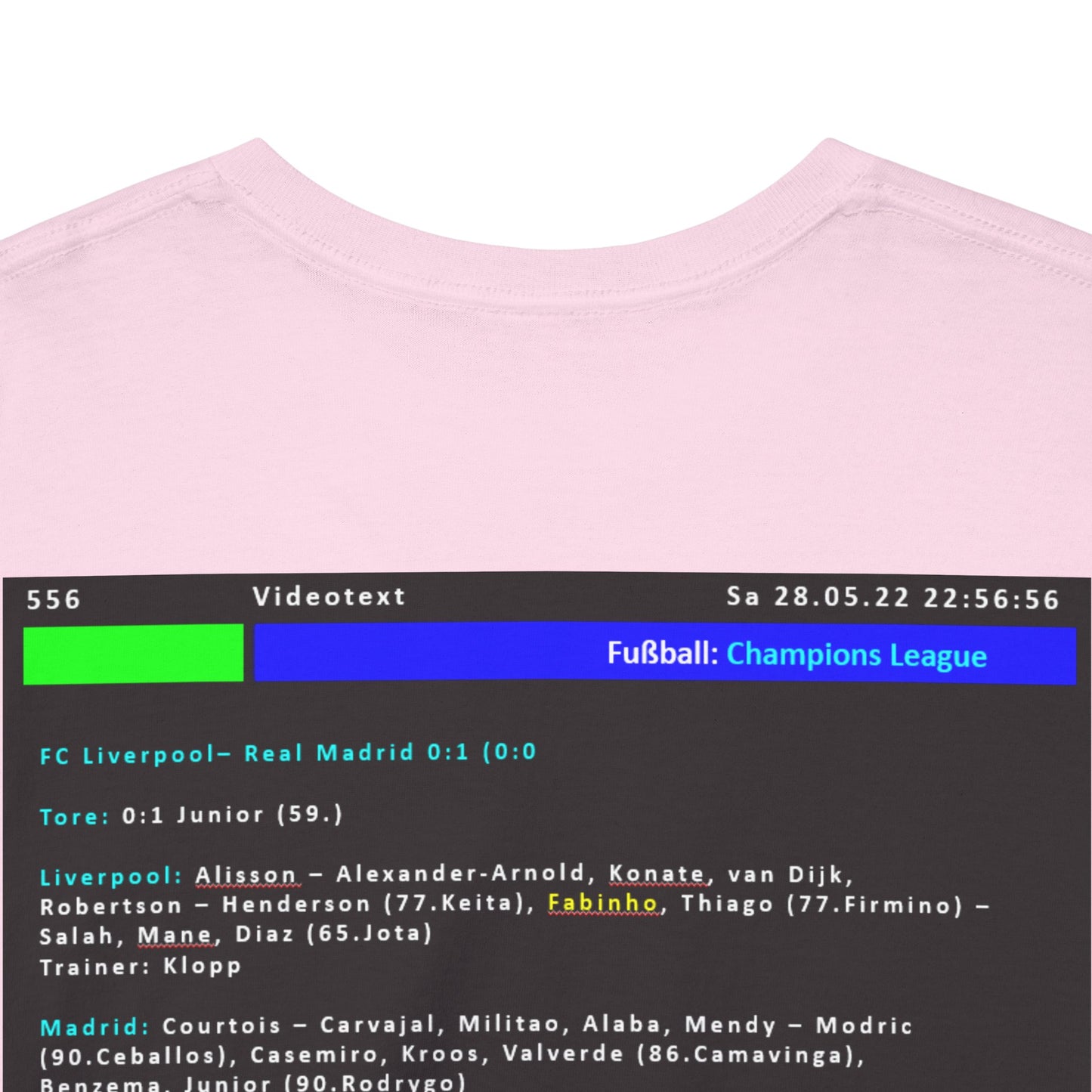 Champions League Finale 2022 Videotext Shirt -  FC Liverpool vs Real Madrid