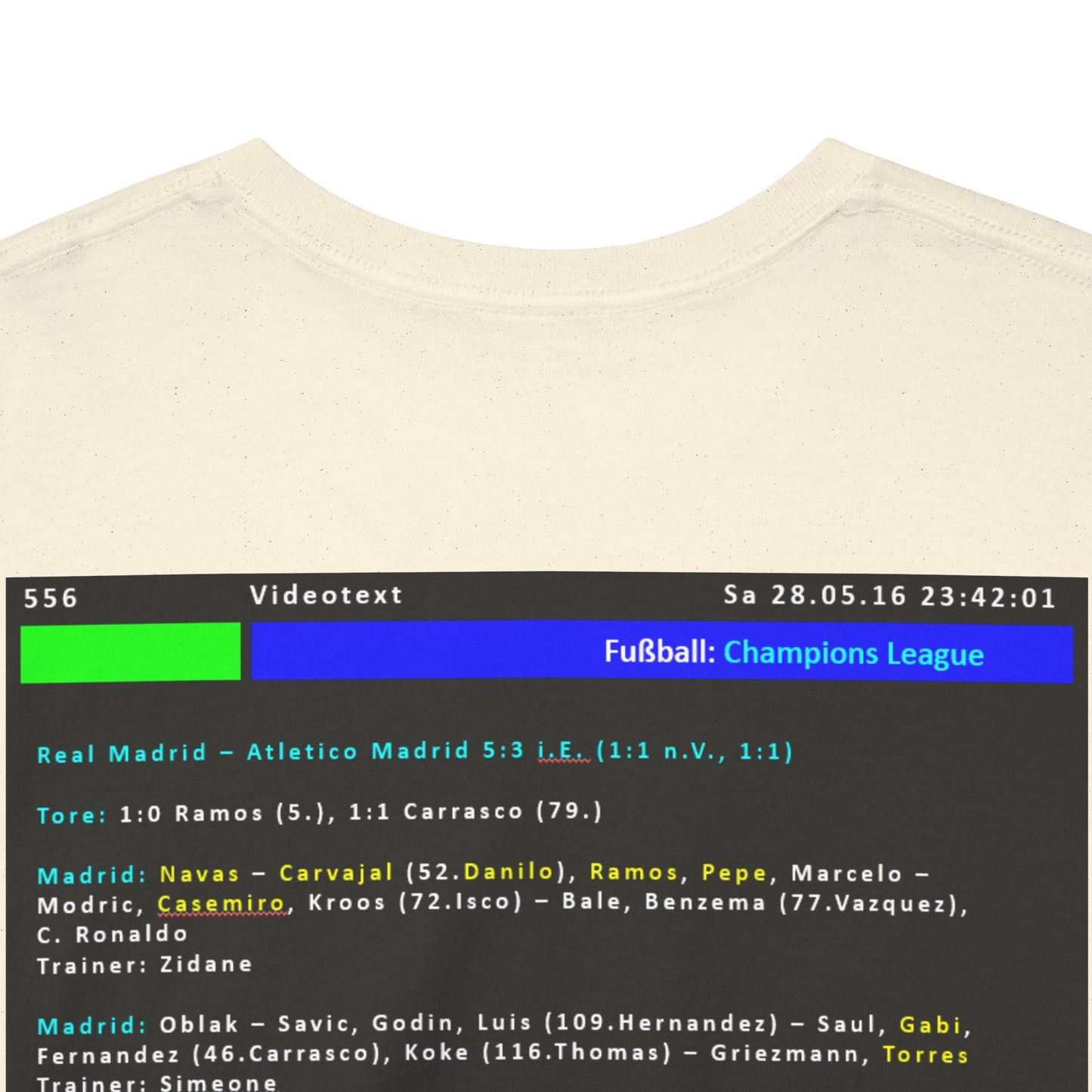 Champions League Finale 2016 Videotext Shirt -  Real Madrid vs Atletico Madrid