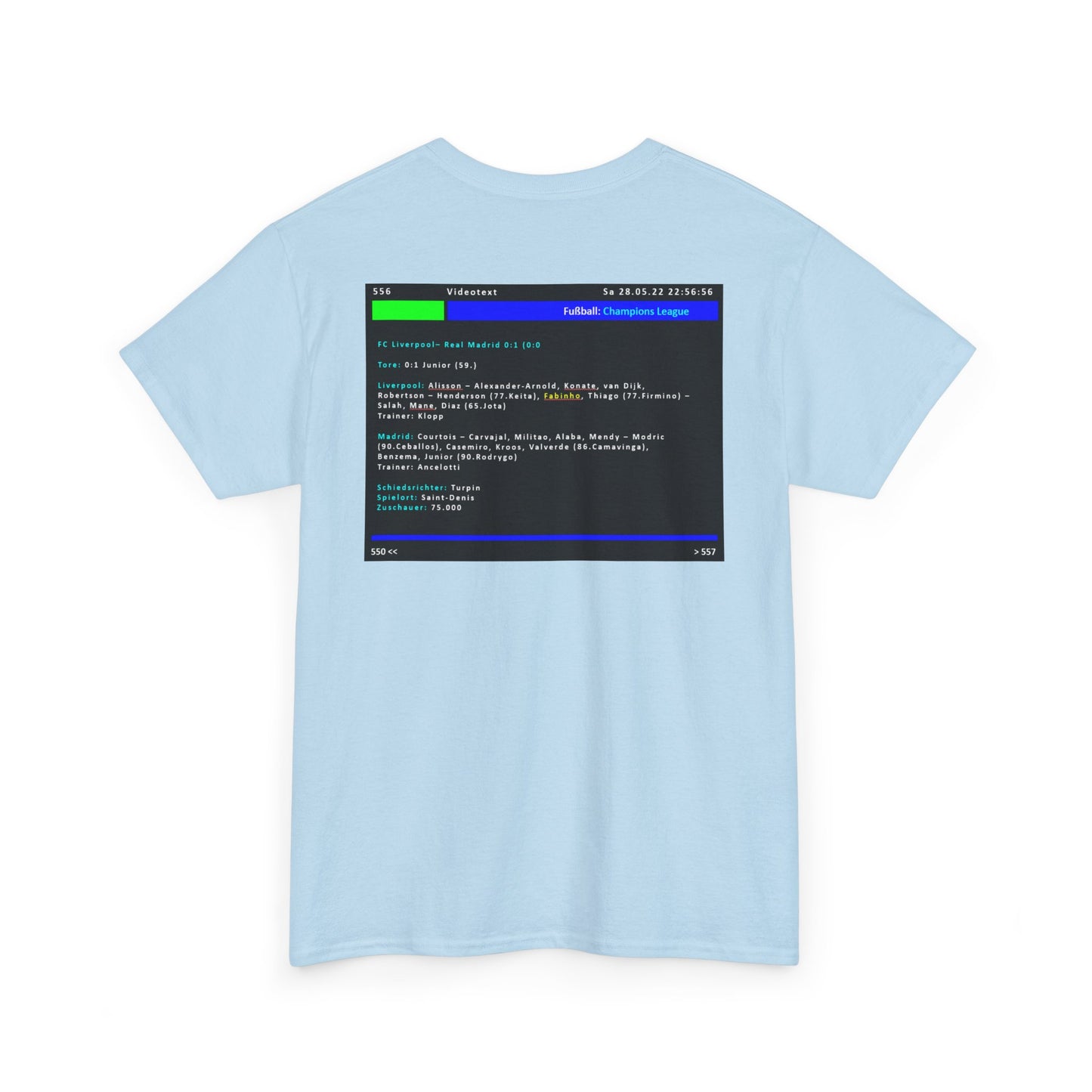 Champions League Finale 2022 Videotext Shirt -  FC Liverpool vs Real Madrid