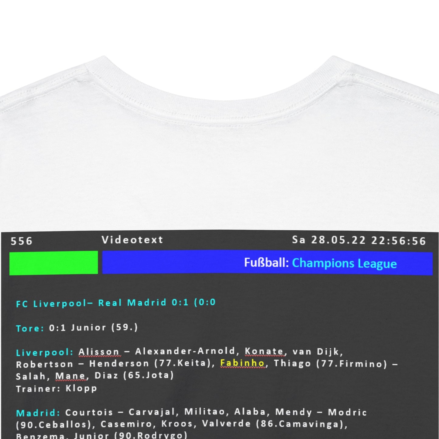 Champions League Finale 2022 Videotext Shirt -  FC Liverpool vs Real Madrid