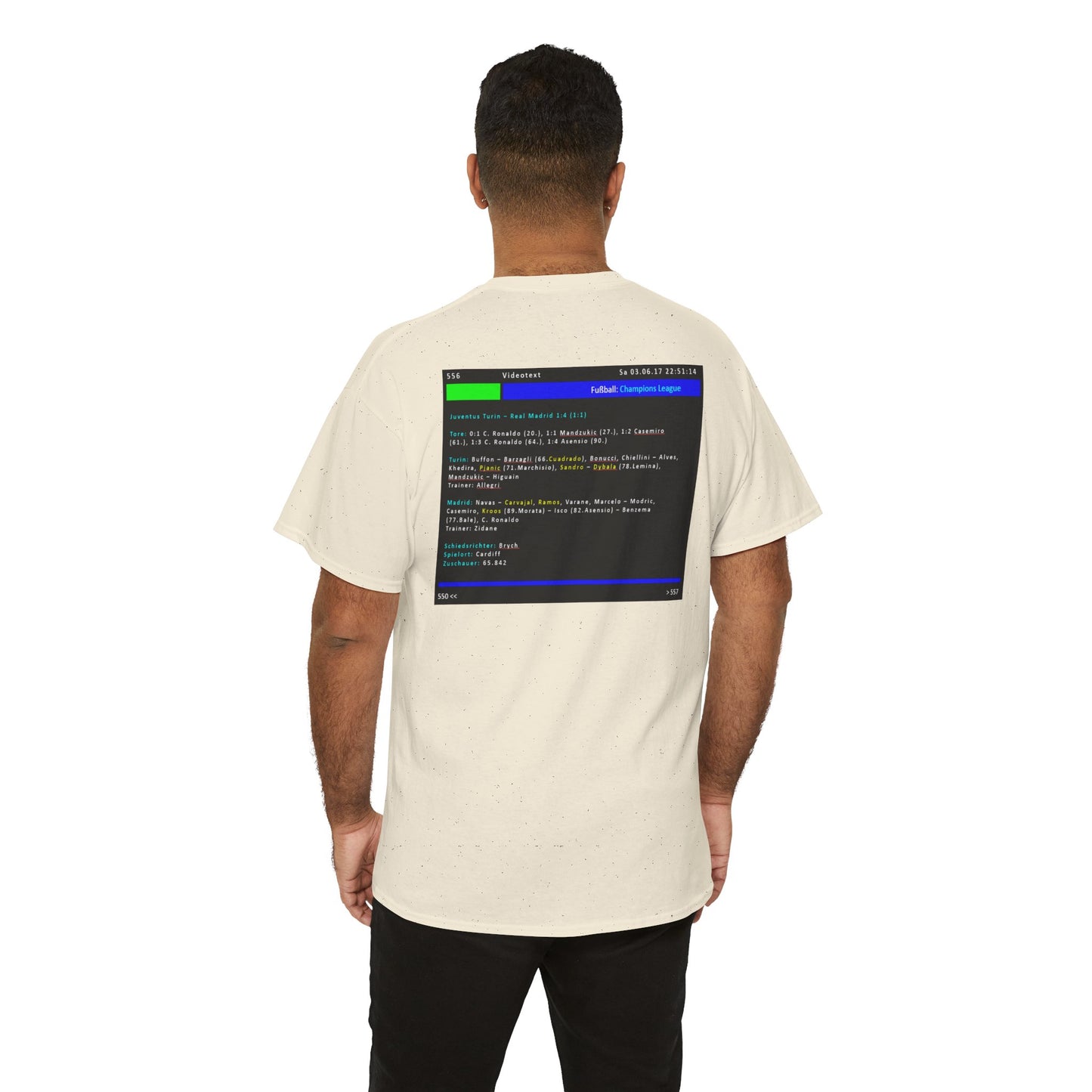 Champions League Finale 2017 Videotext Shirt -  Juventus Turin vs Real Madrid