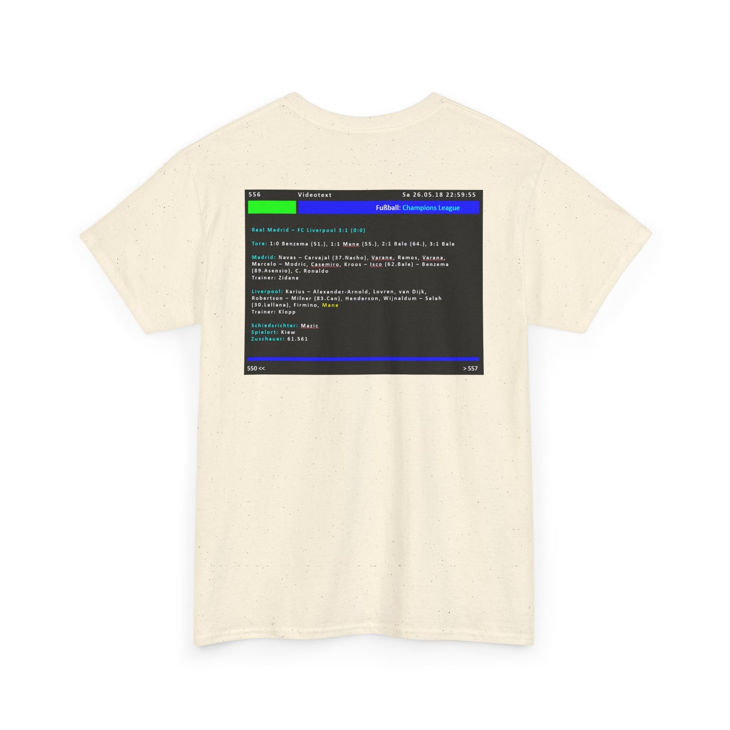 Champions League Finale 2018 Videotext Shirt -  Real Madrid vs FC Liverpool