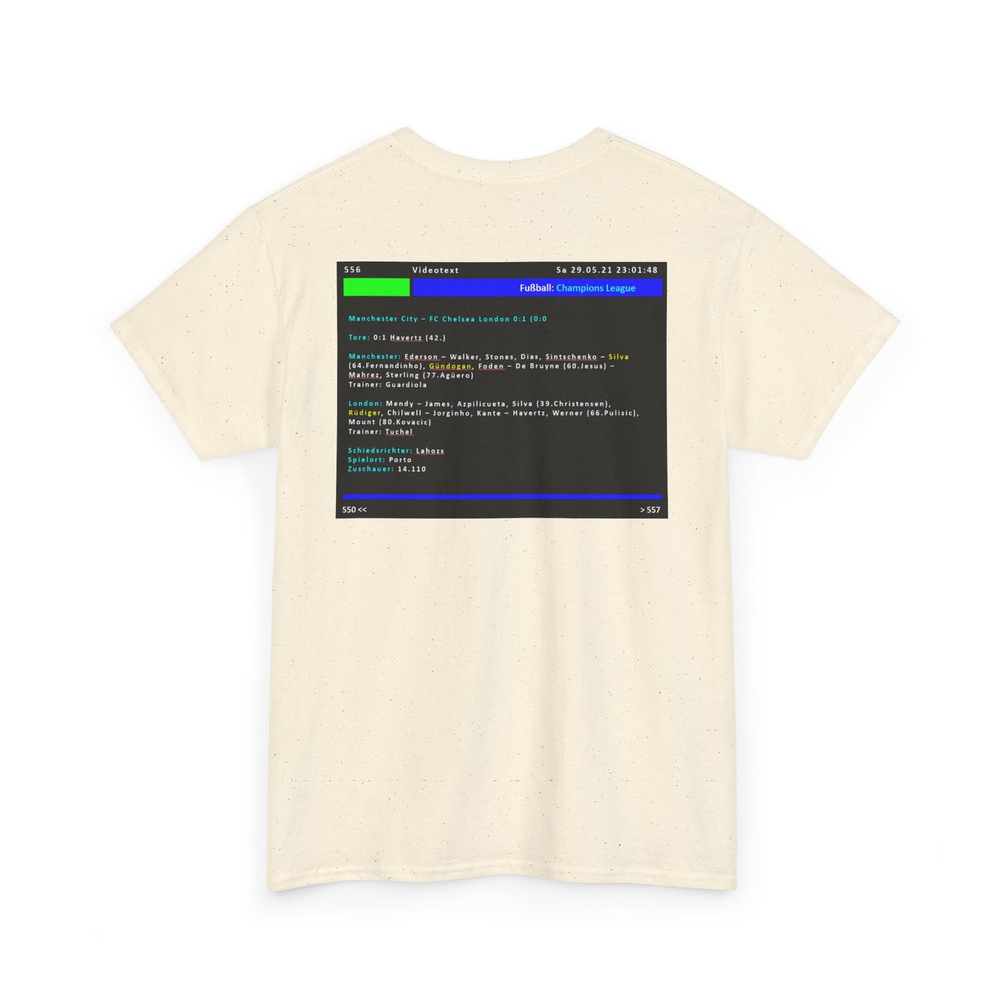 Champions League Finale 2021 Videotext Shirt -  Manchester City vs FC Chelsea London