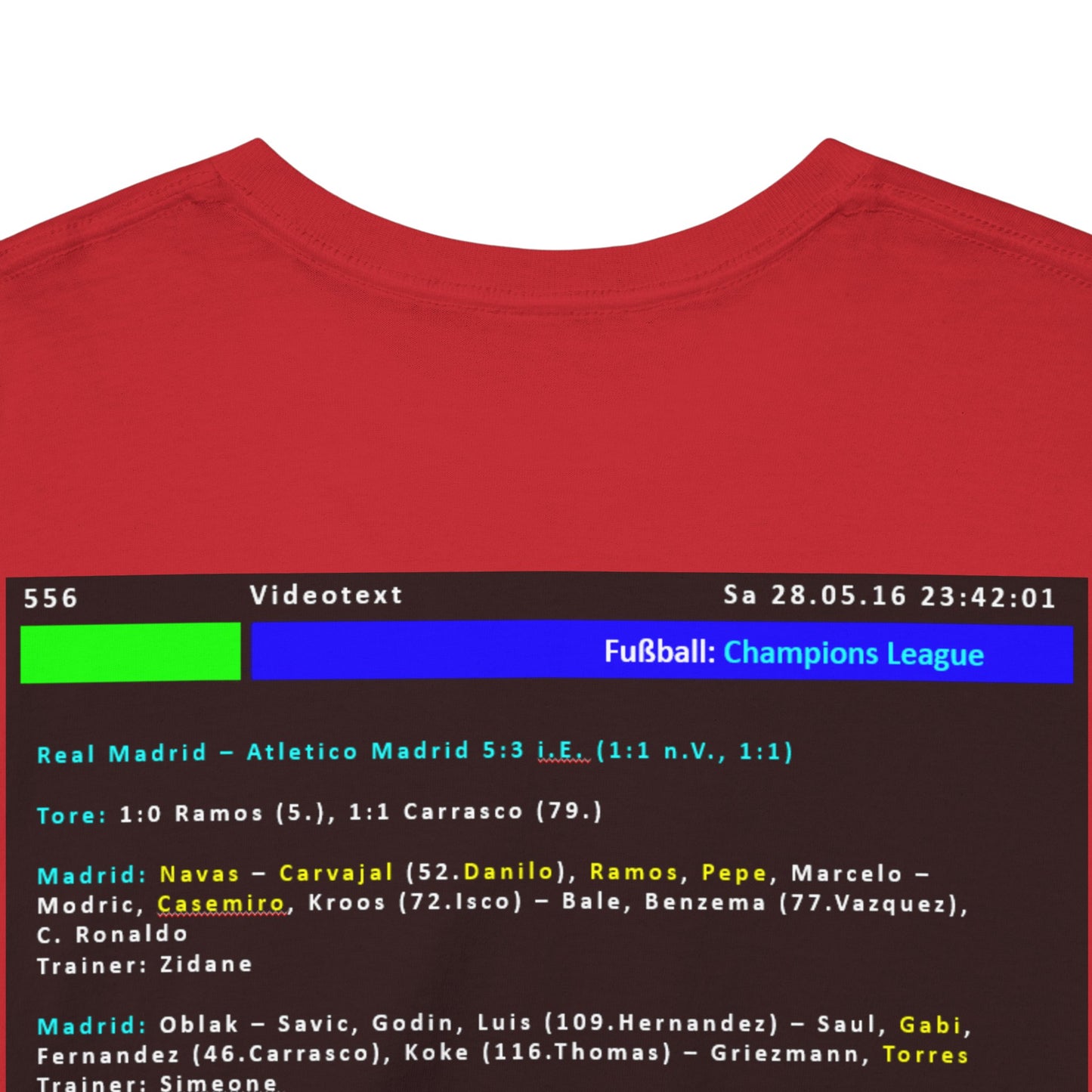Champions League Finale 2016 Videotext Shirt -  Real Madrid vs Atletico Madrid