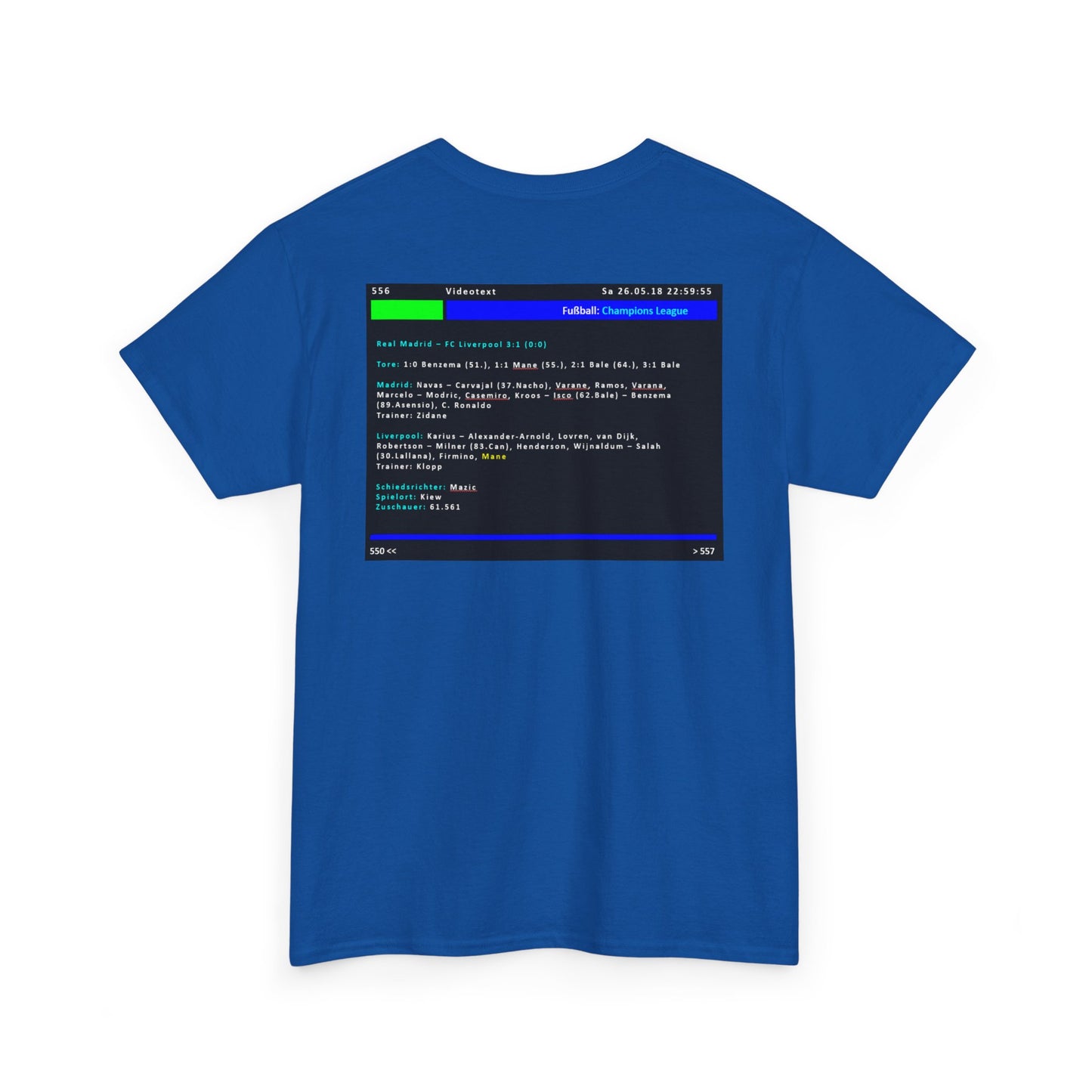 Champions League Finale 2018 Videotext Shirt -  Real Madrid vs FC Liverpool