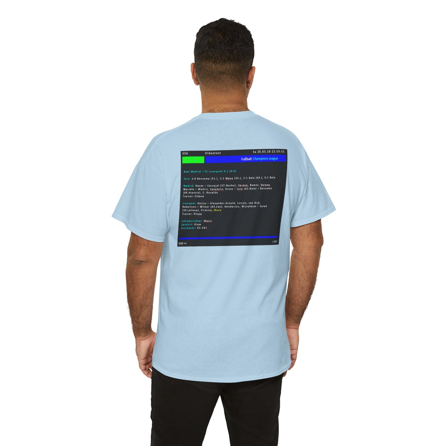 Champions League Finale 2018 Videotext Shirt -  Real Madrid vs FC Liverpool