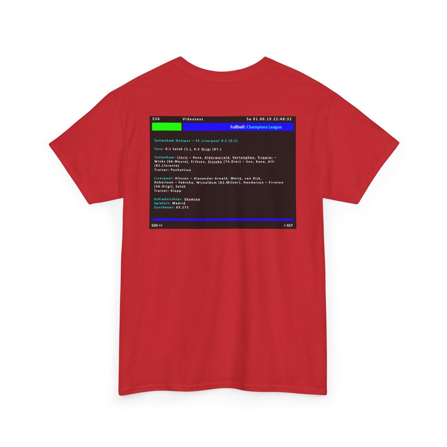 Champions League Finale 2019 Videotext Shirt -  Tottenham Hotspur vs FC Liverpool