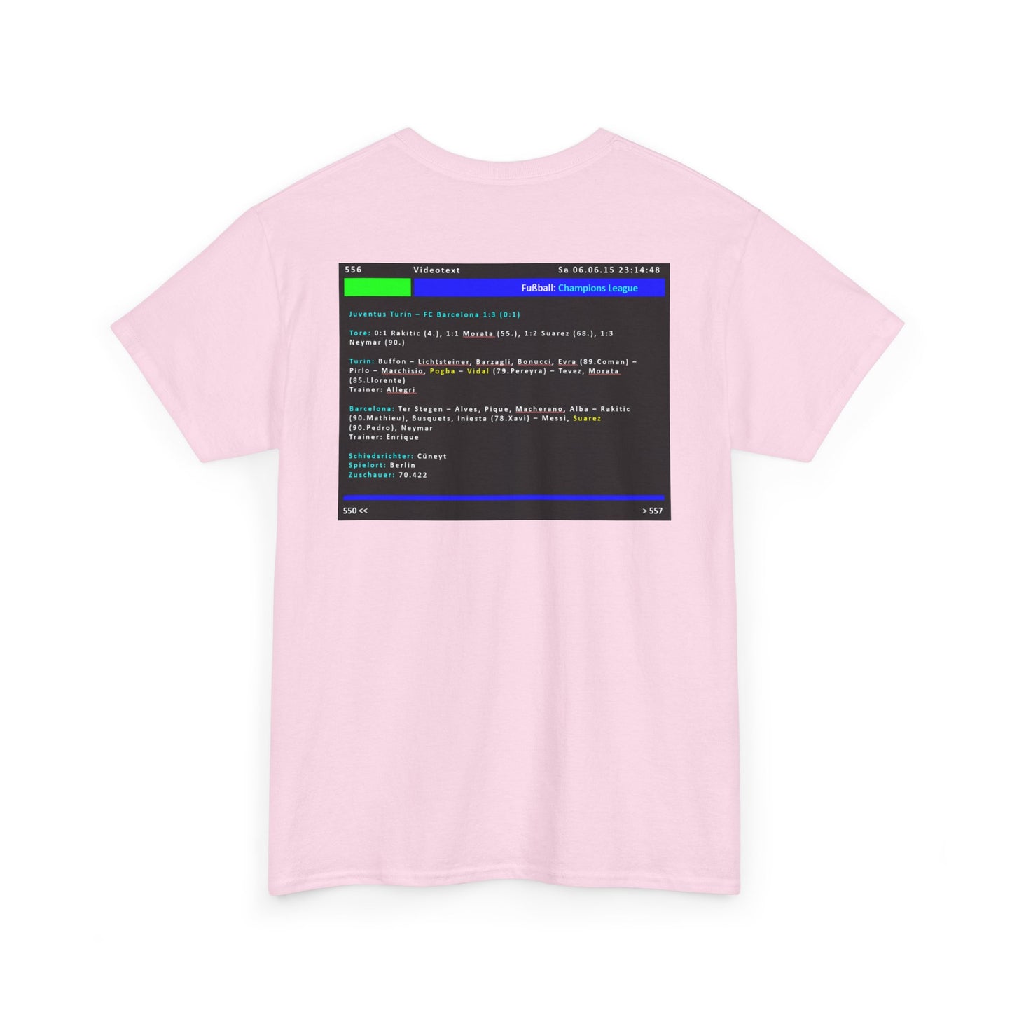 Champions League Finale 2015 Videotext Shirt -  Juventus Turin vs FC Barcelona