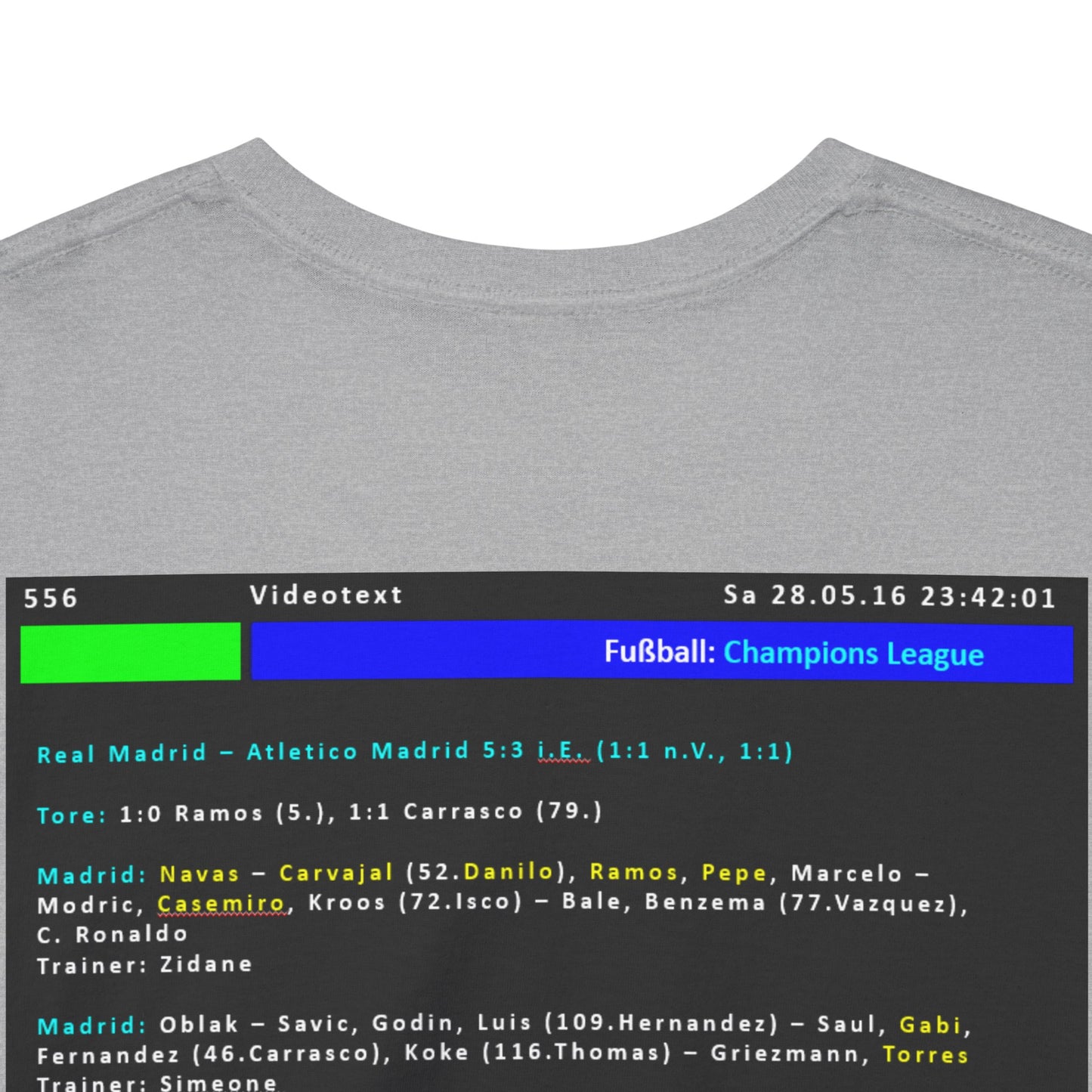 Champions League Finale 2016 Videotext Shirt -  Real Madrid vs Atletico Madrid